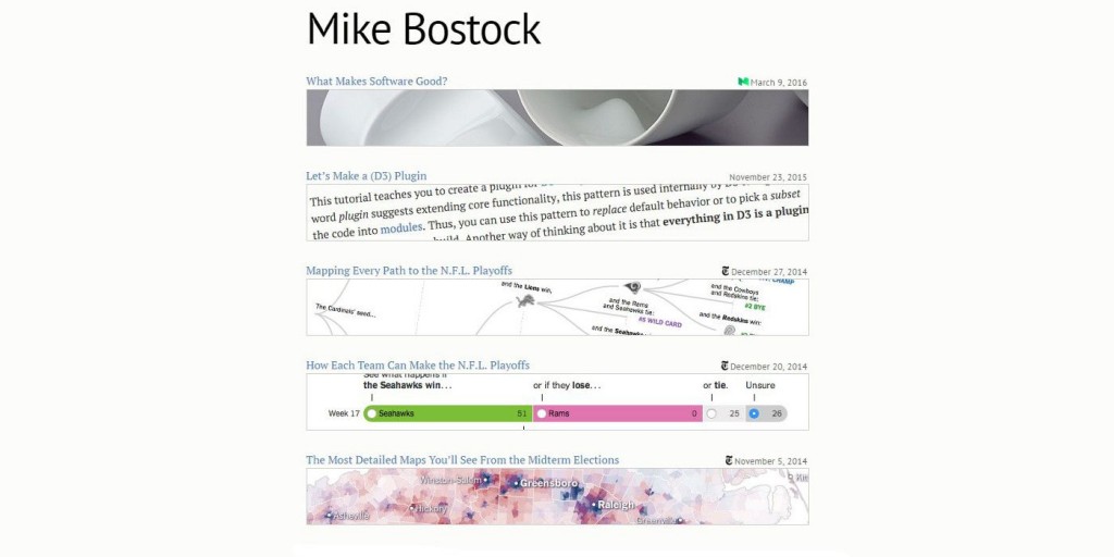 bostocks blog on d3 data visualization