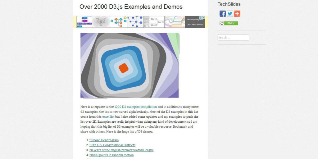 techslides - 2000 d3js examples and demos