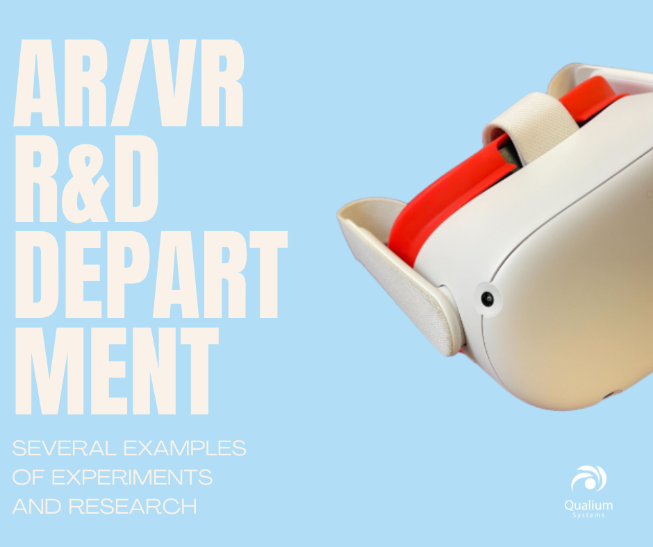 Extended Reality R&D department: several examples of experiments and research R&D department in extended reality: several examples of experiments and research